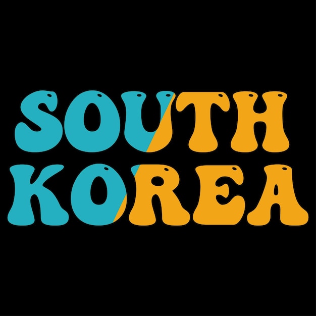 Vector zuid-korea illustratie ontwerp