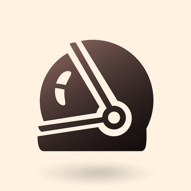 Vector Zwart Silhouet Pictogram Ruimte Helm