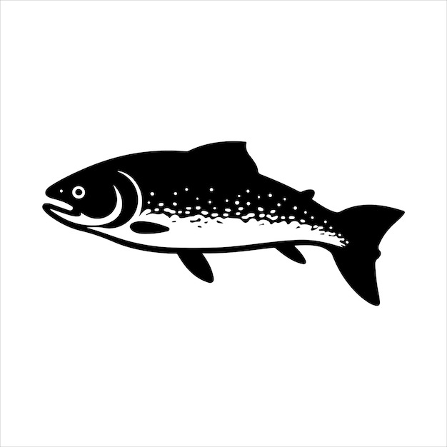 Vector zwart-wit van largemouth bass vis Vis vector