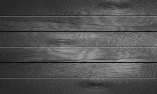 Vector zwarte houten achtergrond vintage plank oppervlak houten agtergrond