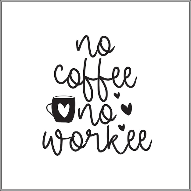 vector zwarte lettering koffie sticker