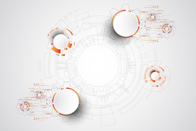 Vectorachtergrond in het concept technologie.