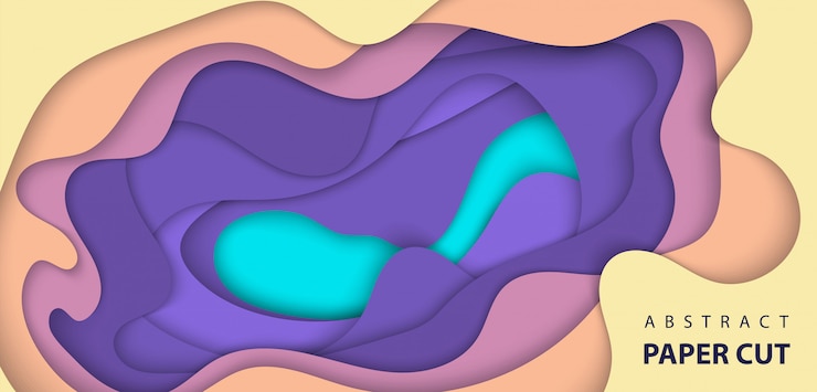 Vector vectorachtergrond met veelkleurige document besnoeiing