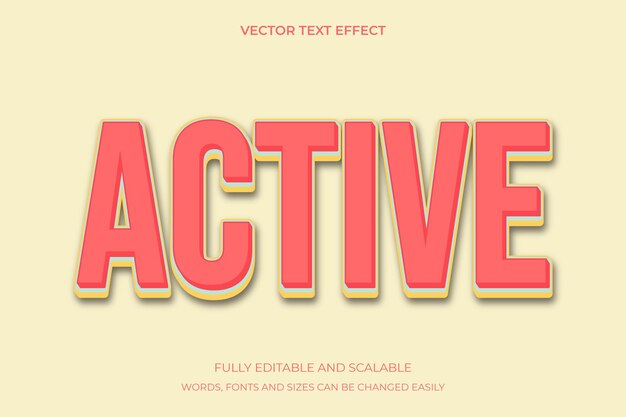 Vectoractief bewerkbaar teksteffect