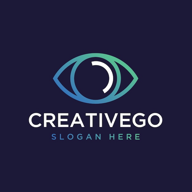 Vector vectorafbeelding van abstracte oog logo ontwerpsjabloon