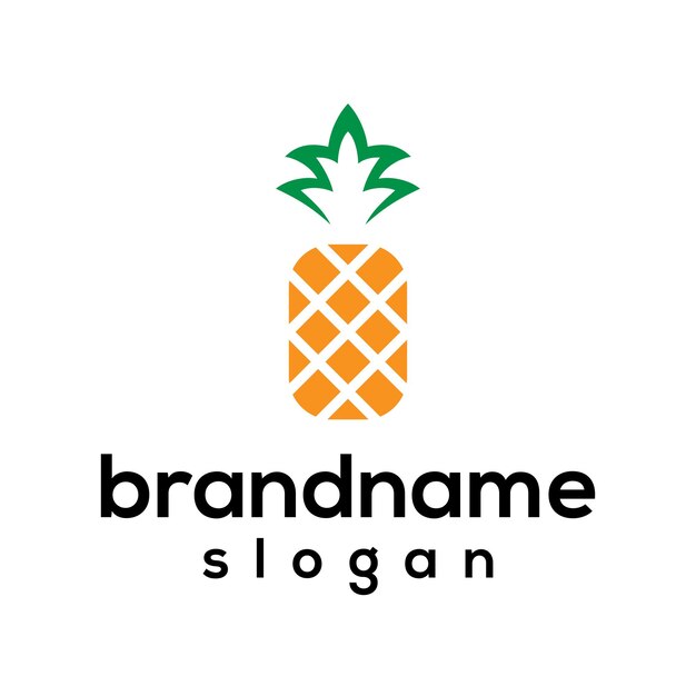 Vectorafbeelding van ananas logo ontwerpsjabloon