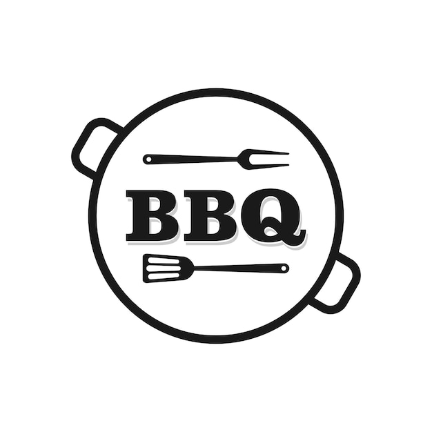 Vectorafbeelding van BBQ-logo ontwerpsjabloon