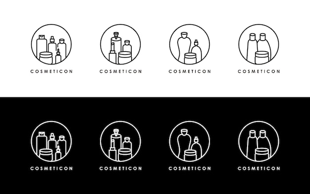 Vectorafbeelding van cosmetische icoon collectie schoonheid icon set sjabloon bewerkbare aanpasbare EPS 10