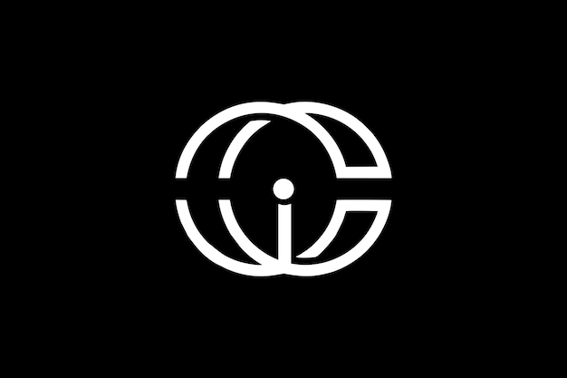 vectorafbeelding van eerste CC en letter i logo-ontwerp