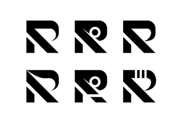 Vectorafbeelding van monogram eerste letter R logo sjabloon. pictogrammen voor zaken van mode, zaken,