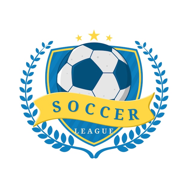 Vectorafbeelding van Soccer Logo of Football Club Sign Badge geschikt voor nationale voetbaldag