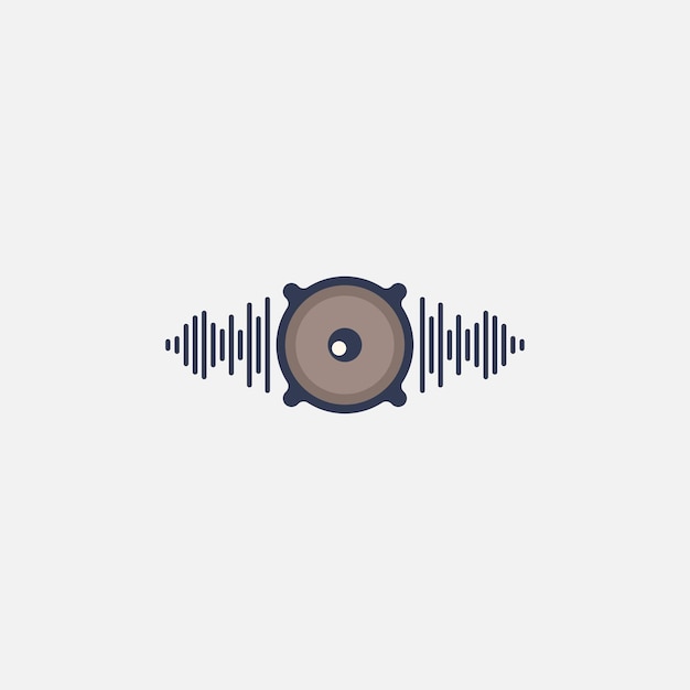 vectorafbeelding van Sound System-pictogram voor muziekaudio