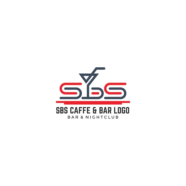 vectorafbeeldingen van het logo van de bar en nachtclub. beginletters sbs logo