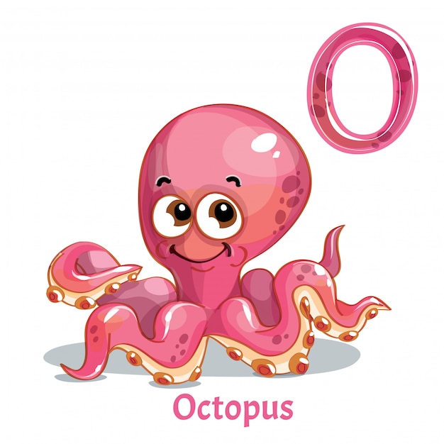 Vector vectoralfabetbrief o. octopus