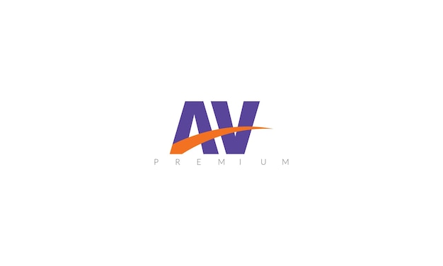 VectorAlphabet letters Initials Monogram logoAV