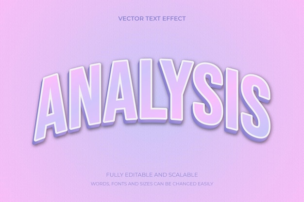 vectoranalyse vet teksteffect bewerkbare moderne belettering typografie lettertypestijl