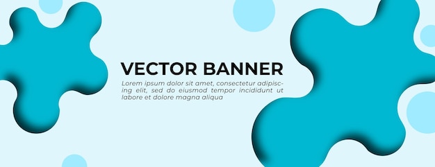 Vectorbanner met abstract vormsjabloonontwerp