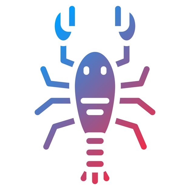 Vectorbeeld met kreeftpictogram Kan worden gebruikt voor vis en zeevruchten