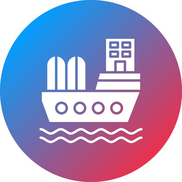 Vectorbeeld met olie-iconen van schepen Kan worden gebruikt voor de benzine-industrie