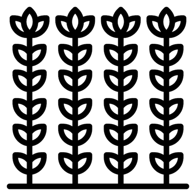 Vectorbeeld met tarwe-iconen Kan worden gebruikt voor de landbouw