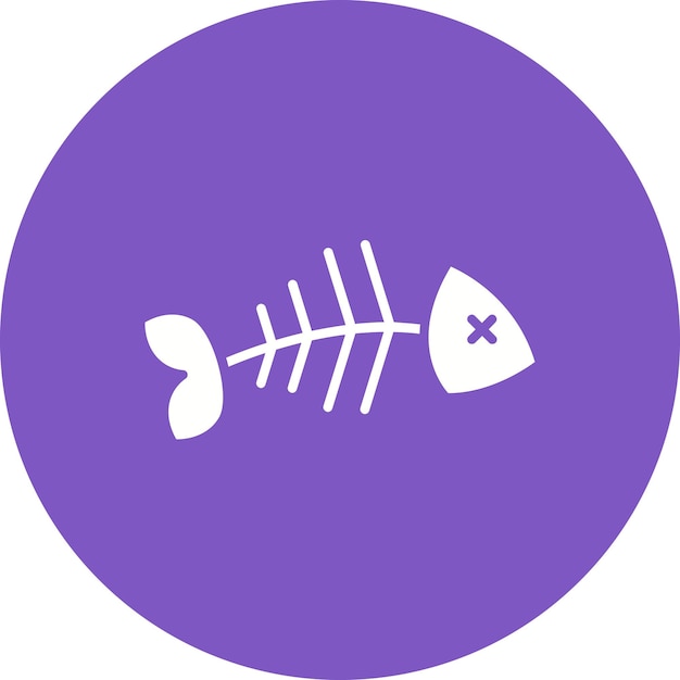 Vectorbeeld met visbeen-iconen Kan worden gebruikt voor vervuiling