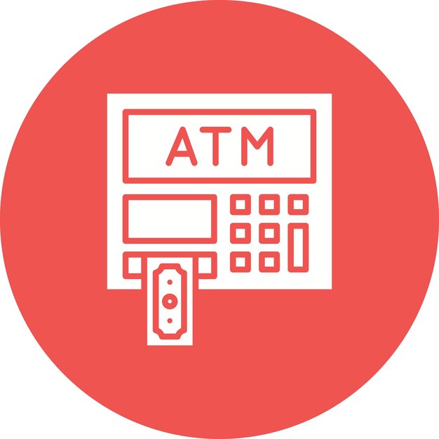 Vectorbeeld van ATM-iconen Kan worden gebruikt voor Mall