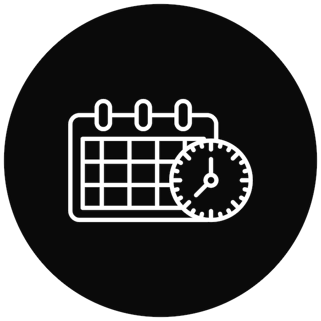 Vectorbeeld van de deadline-icone Kan worden gebruikt voor tijd en datum