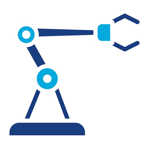 Vectorbeeld van de icoon van de robotarm kan worden gebruikt voor de toeleveringsketen