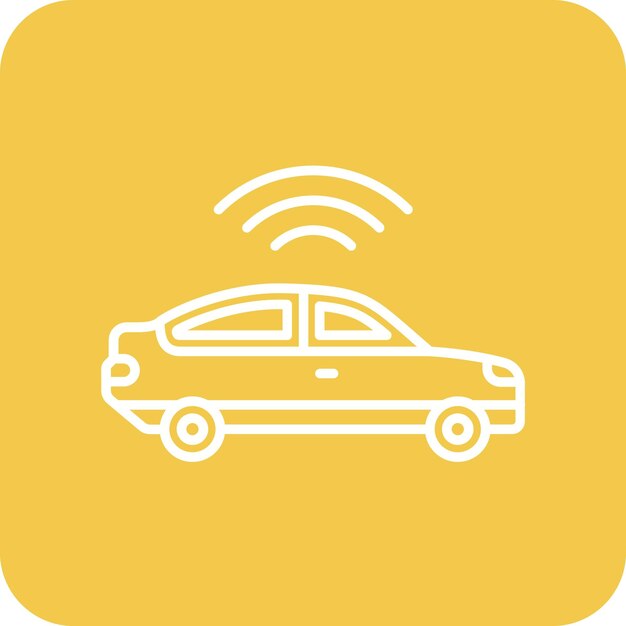 Vectorbeeld van de icoon van de slimme auto Kan worden gebruikt voor de slimme stad