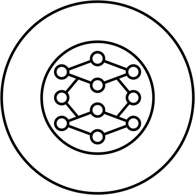 Vectorbeeld van Deep Learning-iconen Kan worden gebruikt voor data-analyse