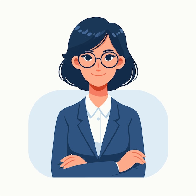 Vectorbeeld van een zakenvrouw in een shirtpak
