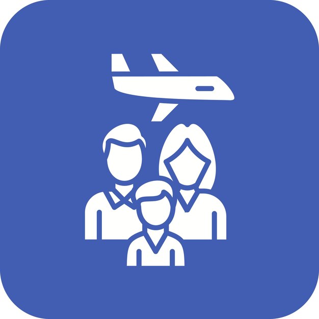 Vectorbeeld van familie-tour-iconen Kan worden gebruikt voor reisbureaus