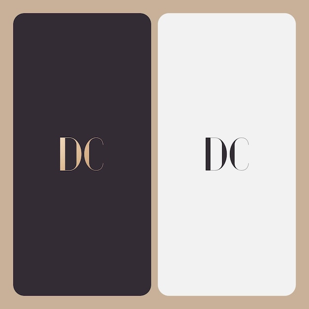 Vector vectorbeeld van het dc-logoontwerp