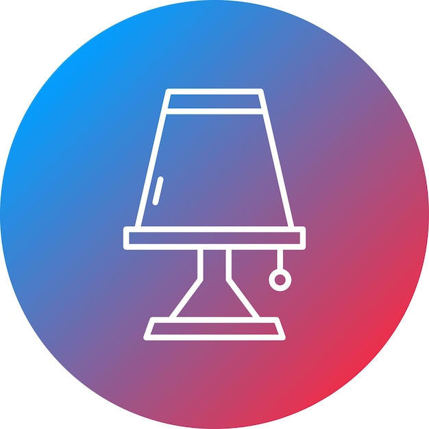Vectorbeeld van het icoon van de bureaulamp Kan worden gebruikt voor kantoorpapier