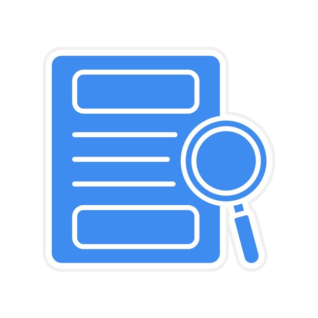 Vectorbeeld van het icoon van de casestudie Kan worden gebruikt voor copywriting