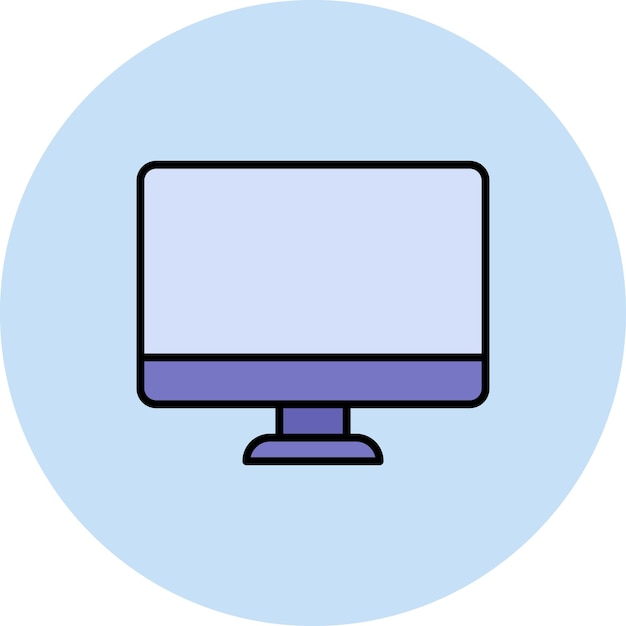 Vectorbeeld van het icoon van de computer Kan worden gebruikt voor kantoorartikelen
