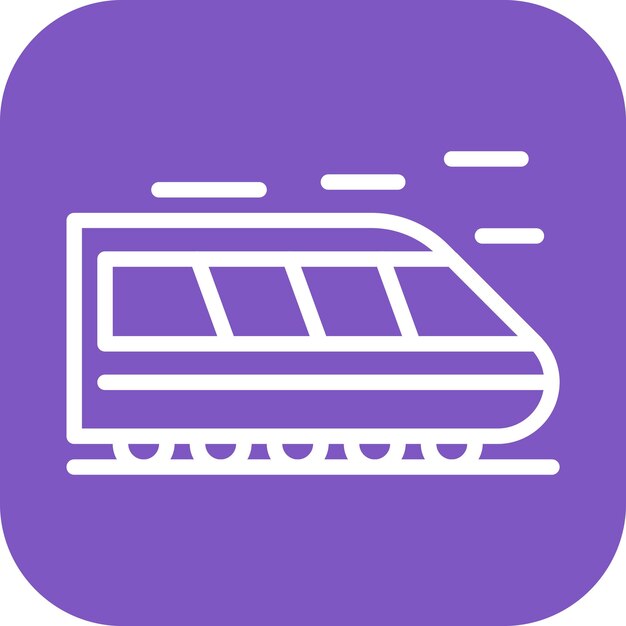 Vectorbeeld van het icoon van de hogesnelheidstrein Kan worden gebruikt voor de spoorweg