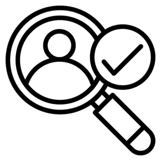 Vectorbeeld van het icoon van de kandidaat Kan worden gebruikt voor het wervingsproces