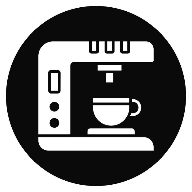 Vectorbeeld van het icoon van de koffieapparaat Kan worden gebruikt voor Office