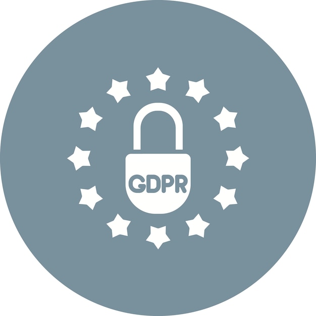 Vectorbeeld van het icoon van de rechtszaak van de GDPR Kan worden gebruikt voor de GDPR