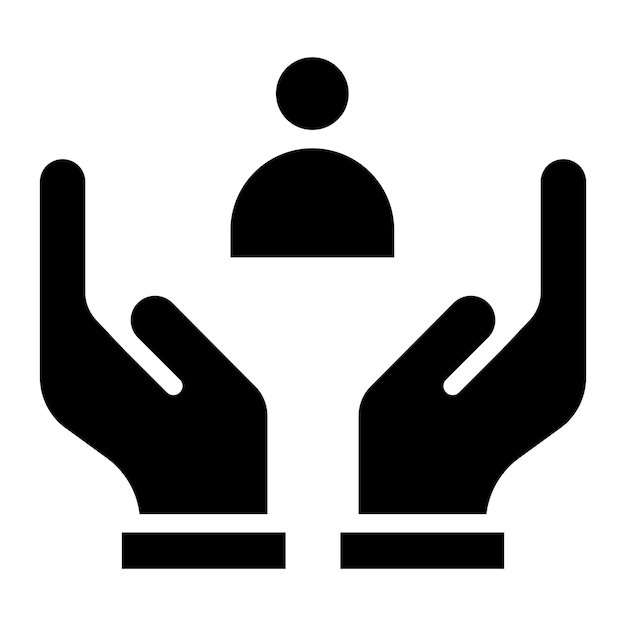 Vectorbeeld van het icoon van de respite-zorg kan worden gebruikt voor de zorg voor ouderen