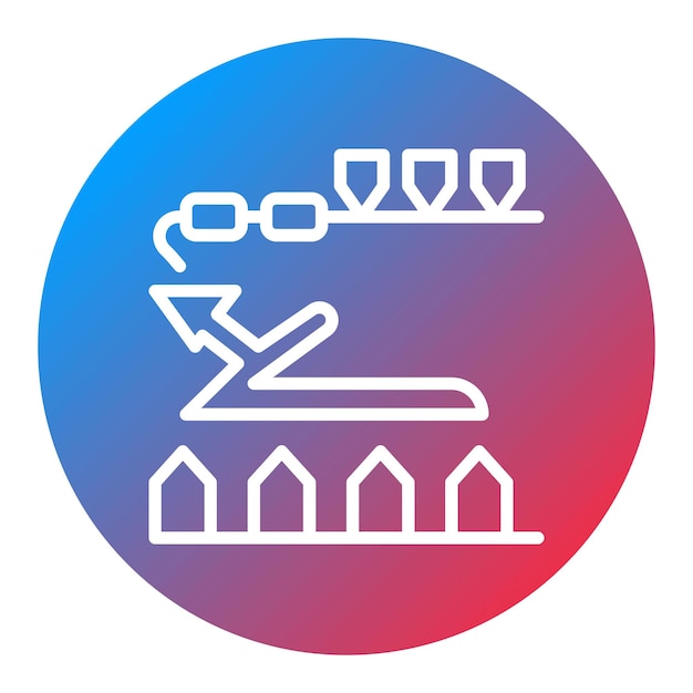 Vectorbeeld van het icoon van de sinterfabriek Kan worden gebruikt voor de metallurgie