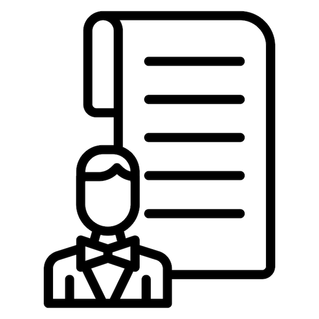 Vectorbeeld van het icoon van de sollicitatie kan worden gebruikt voor de Job Fair