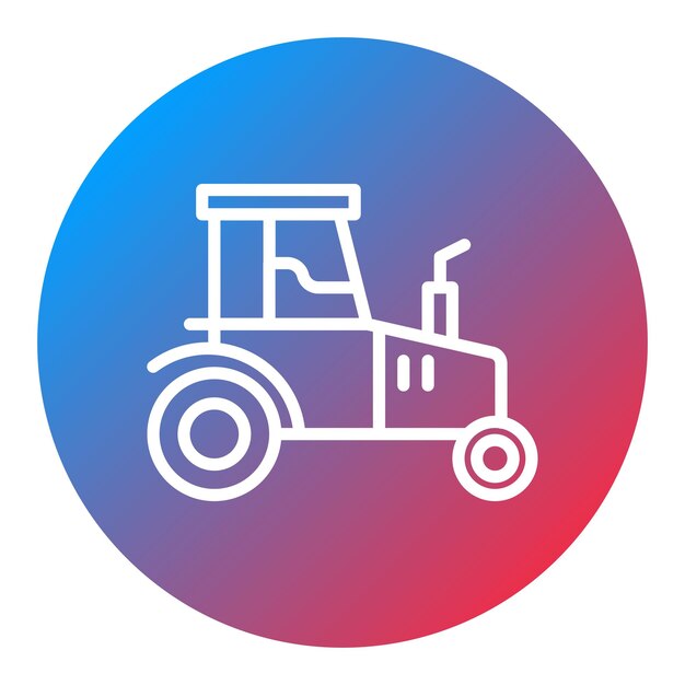 Vectorbeeld van het icoon van de tractor kan worden gebruikt voor bouwvoertuigen
