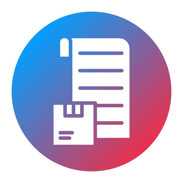 Vectorbeeld van het icoon van de verpakkingsbrief Kan worden gebruikt voor het uitvoeren van bestellingen