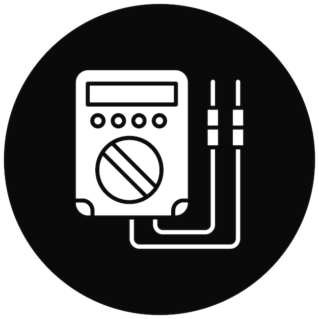 Vectorbeeld van het icoon van de voltmeter Kan worden gebruikt voor auto-reparatie