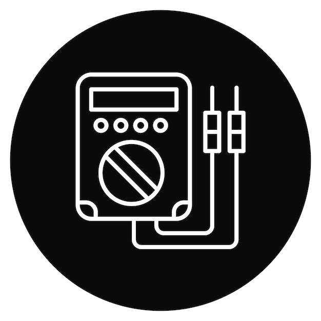 Vectorbeeld van het icoon van de voltmeter Kan worden gebruikt voor auto-reparatie