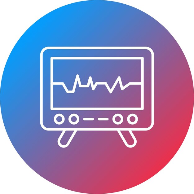 Vectorbeeld van het icoon van het cardiogram Kan worden gebruikt voor nooddiensten