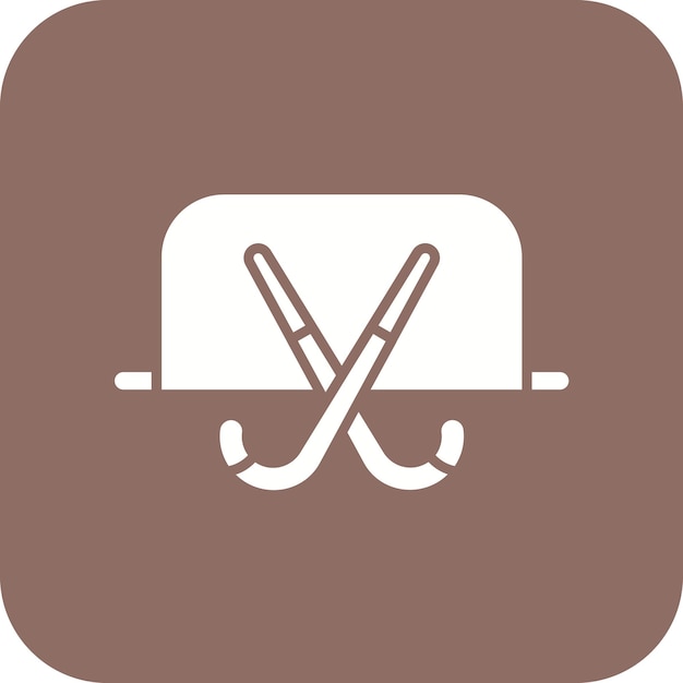 Vectorbeeld van het icoon van het hockeyveld Kan worden gebruikt voor hockey