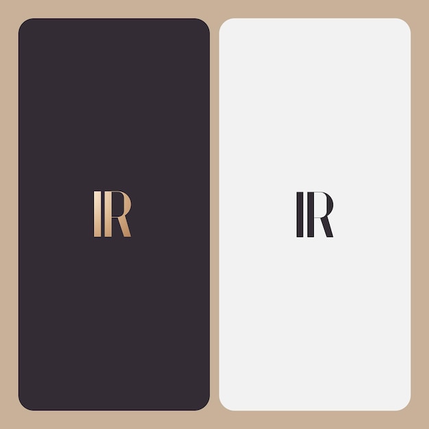 Vectorbeeld van het IR-logoontwerp